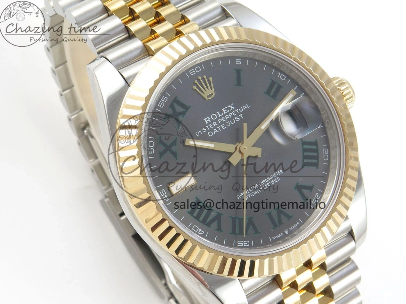 MiroTime 0424 Reliable DateJust 41mm 126333 SS YG 3EF 1:1 Best Edition Gray Roman Dial on SS YG Jubilee Bracelet SA 302